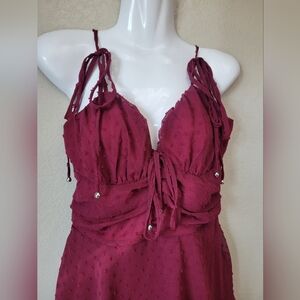 SHEIN Burgundy Mini Dress